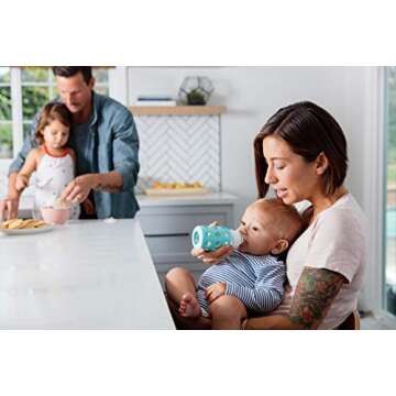 Lifefactory 4 oz Glass Baby Bottle with Silicone Sleeve