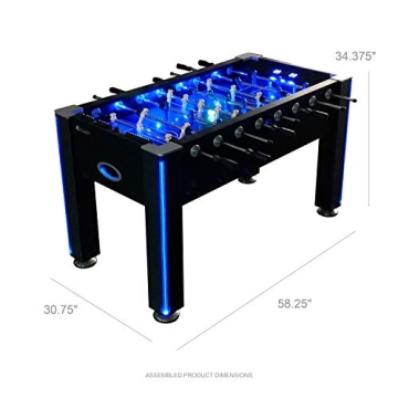 Atomic Azure Foosball Table with LED and Scoring