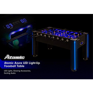 Atomic Azure Foosball Table with LED and Scoring