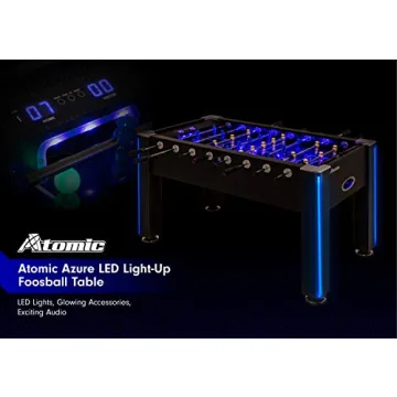 Atomic Azure Foosball Table with LED and Scoring