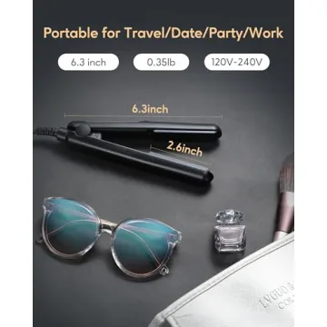 Wavytalk Mini Flat Iron for All Hair Types and Travel