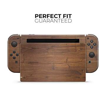 Design Skinz - Compatible with Nintendo Switch Console Bundle - Skin Decal Protective Scratch-Resistant Removable Vinyl Wrap Cover - Rough-Cut Wood Plank