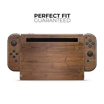 Design Skinz - Compatible with Nintendo Switch Console Bundle - Skin Decal Protective Scratch-Resistant Removable Vinyl Wrap Cover - Rough-Cut Wood Plank
