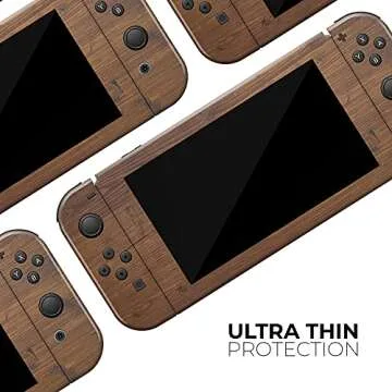 Design Skinz - Compatible with Nintendo Switch Console Bundle - Skin Decal Protective Scratch-Resistant Removable Vinyl Wrap Cover - Rough-Cut Wood Plank