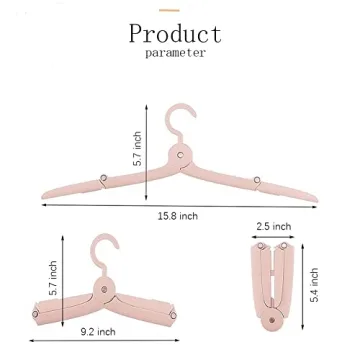JSF Portable Foldable Plastic Clothes Hangers for Travel