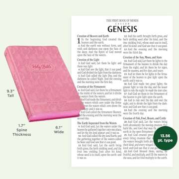 KJV Kids Bible, 40 pages Full Color Study Helps, Presentation Page, Ribbon Marker, Holy Bible for Children Ages 8-12, Blossom Pink Hearts Vegan Leather Flexible Cover (KJV Kids Editions)