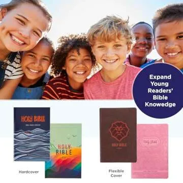 KJV Kids Bible, 40 pages Full Color Study Helps, Presentation Page, Ribbon Marker, Holy Bible for Children Ages 8-12, Blossom Pink Hearts Vegan Leather Flexible Cover (KJV Kids Editions)