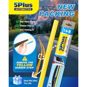 5 PLUS 14 Inch Rear Wiper Blade for Subaru and Honda