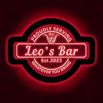 Personalized Bar Neon Sign, Custom Bar Neon Sign, Home Bar Neon Light, Bar Led Sign, Bar Light Up Sign, Neon Sign For Business, Home Bar Neon Sign