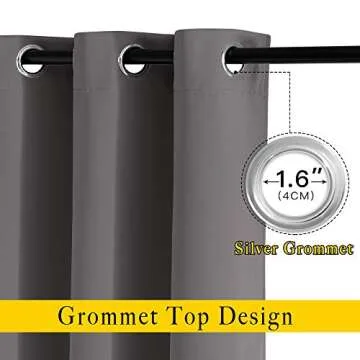 NICETOWN Bedroom Blackout Curtains Panels - Thermal Insulated Grommet Design for Living Room (Set of...