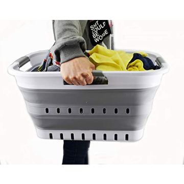 Space-Saving SAMMART 30L Collapsible Laundry Basket