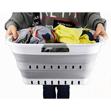 Space-Saving SAMMART 30L Collapsible Laundry Basket