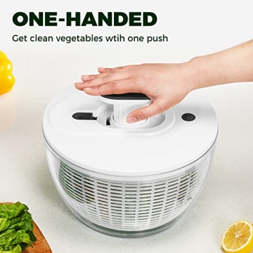KITEXPERT Large Salad Spinner 6.3 Qt – Effortless & Fast