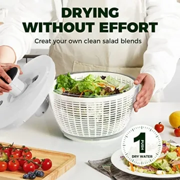 KITEXPERT Large Salad Spinner 6.3 Qt – Effortless & Fast