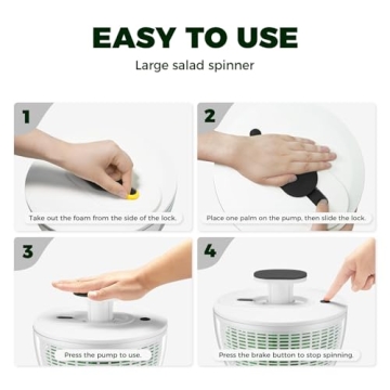 KITEXPERT Large Salad Spinner 6.3 Qt – Effortless & Fast