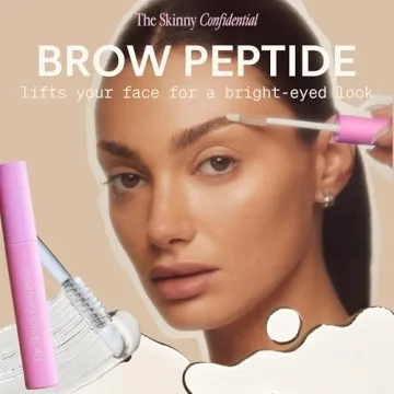 The Skinny Confidential Brow Peptide Eyebrow Growth Serum - Lengthen, Strengthen & Thicken Eye Brows for Fuller. Thicker & Healthier Brows - Lightweight & Non-Greasy Vitamin-Rich Formula