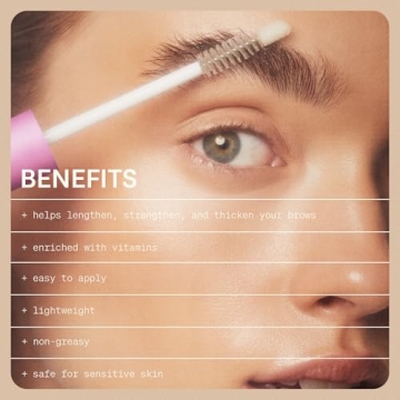 The Skinny Confidential Brow Peptide Eyebrow Growth Serum - Lengthen, Strengthen & Thicken Eye Brows for Fuller. Thicker & Healthier Brows - Lightweight & Non-Greasy Vitamin-Rich Formula
