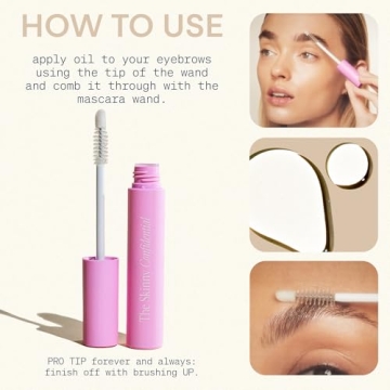 The Skinny Confidential Brow Peptide Eyebrow Growth Serum - Lengthen, Strengthen & Thicken Eye Brows for Fuller. Thicker & Healthier Brows - Lightweight & Non-Greasy Vitamin-Rich Formula