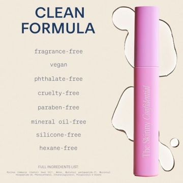 The Skinny Confidential Brow Peptide Eyebrow Growth Serum - Lengthen, Strengthen & Thicken Eye Brows for Fuller. Thicker & Healthier Brows - Lightweight & Non-Greasy Vitamin-Rich Formula