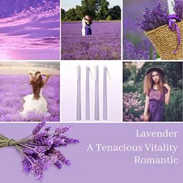 Elegant 10 Inch Purple Taper Candles - 4 Pack