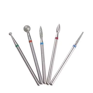 MZCMSL Diamond Nail Drill Bits Set for Beginners & Pros