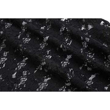 Women's Plus Size Lingerie Lace Babydoll Black Chemise Set Sleepwear XX-Large