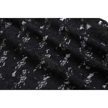 Women's Plus Size Lingerie Lace Babydoll Black Chemise Set Sleepwear XX-Large