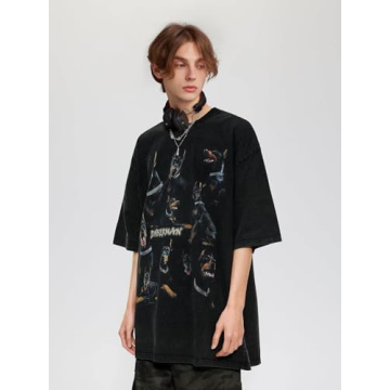 Stylish Aelfric Eden Doberman Graphic Oversized T-Shirt