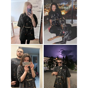 Stylish Aelfric Eden Doberman Graphic Oversized T-Shirt