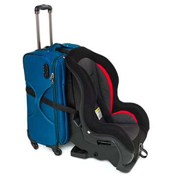 VolkGo Car Seat Travel Strap – Car Seat Travel Belt to Convert Car Seat and Carry-on Rolling Suitcase into an Airport Car Seat Stroller
