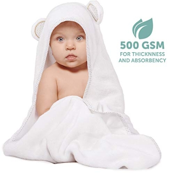 Ultra-Soft Bamboo Baby Hooded Towel for Newborns and Toddlers