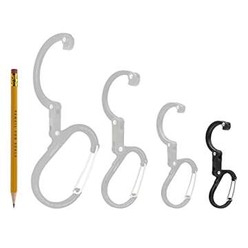 GEAR AID HEROCLIP Carabiner Clip and Hook (Mini) for Travel, Luggage, and Small Bags, Rose Gold