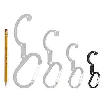 GEAR AID HEROCLIP Carabiner Clip and Hook (Mini) for Travel, Luggage, and Small Bags, Rose Gold