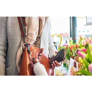 GEAR AID HEROCLIP Carabiner Clip and Hook (Mini) for Travel, Luggage, and Small Bags, Rose Gold