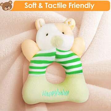 Soft Plush Jungle Rattle Toy for Infants - iPlay, iLearn