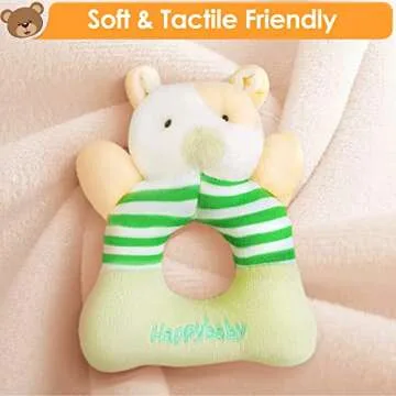 Soft Plush Jungle Rattle Toy for Infants - iPlay, iLearn