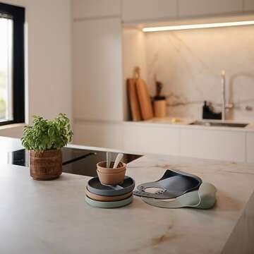 Mushie Silicone Bib - Lightweight & Waterproof for Toddlers