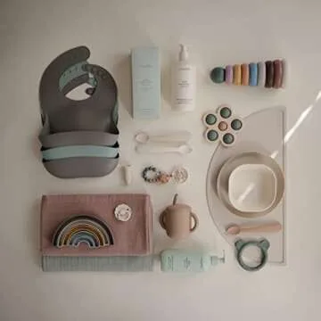 Mushie Silicone Bib - Lightweight & Waterproof for Toddlers