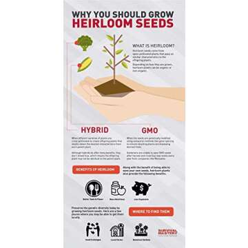 100 Assorted Heirloom Vegetable Seeds 100% Non-GMO (100, Deluxe Assorted Vegetable Seeds)