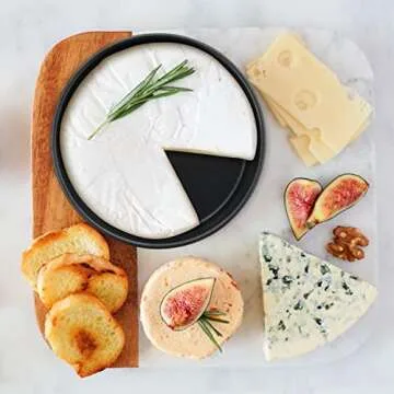 Herogo 6 Inch Round Cake Pan Set of 3, Stainless Steel Black Nonstick Baking Pan for Birthday Wedding Layer Cake, Leakproof & Straight Side, Oven Safe