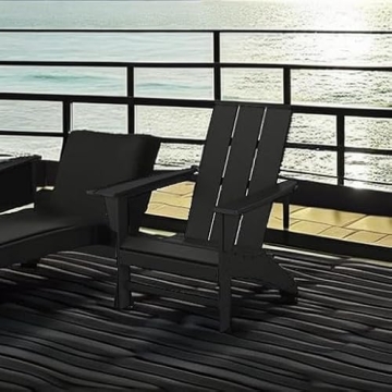 POLYWOOD AD420CR Modern Adirondack Chair in Crimson Red