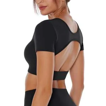 Stylish Open Back Crop Tops for Women Fitness Enthusiasts