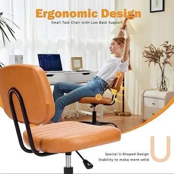 Sweetcrispy Adjustable Small Office Desk Chair - Comfy & Stylish