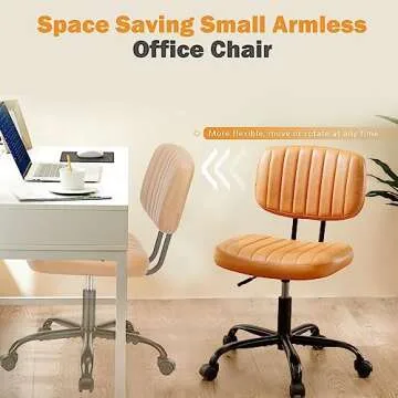 Sweetcrispy Adjustable Small Office Desk Chair - Comfy & Stylish