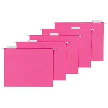 Amazon Basics Pink Hanging File Folders 25-Pack for Organization