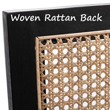 ZHENGHAO Modern Dining Chairs with Rattan Back