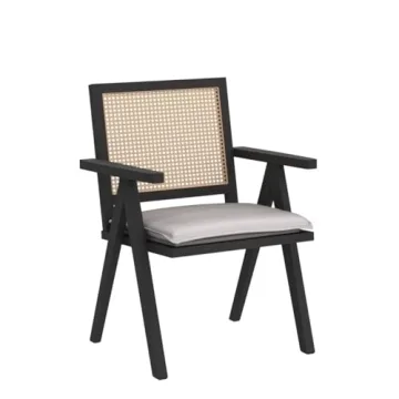 ZHENGHAO Modern Dining Chairs with Rattan Back