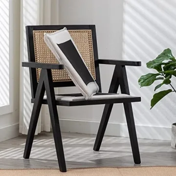 ZHENGHAO Modern Dining Chairs with Rattan Back