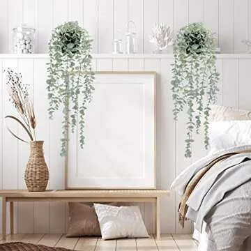 COCOBOO Artificial Hanging Eucalyptus Plants for Stylish Decor
