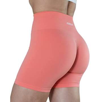 Bright Shell Pink Summer Workout Shorts for Women